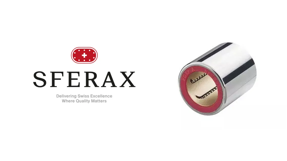 Kulbussningar och högprecisionsaxlar från vår leverantör Sferax